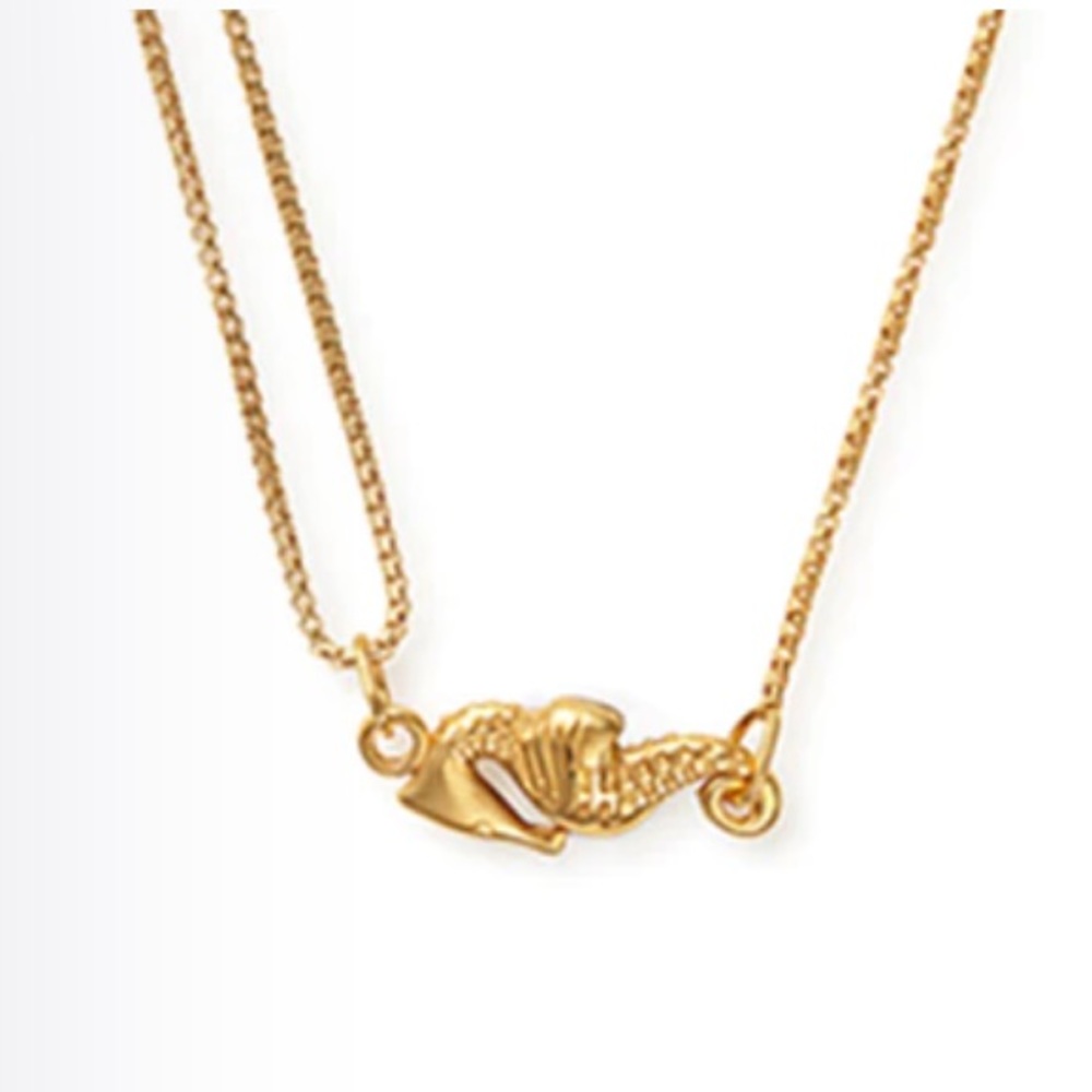 Alex and Ani Seahorse Pull Chain Necklace